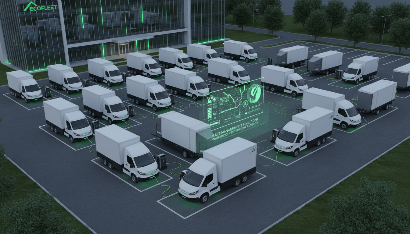 Fleet of EVs being charged