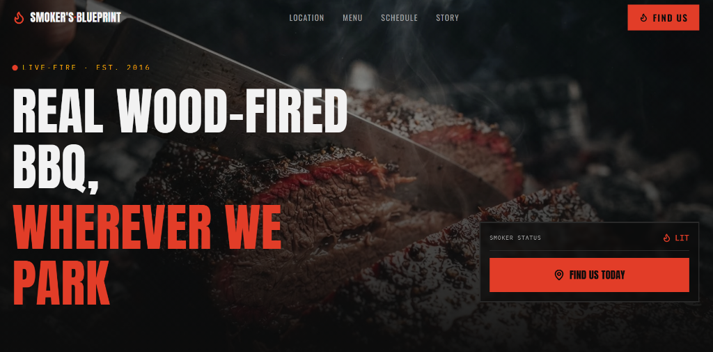 Landing Page live preview