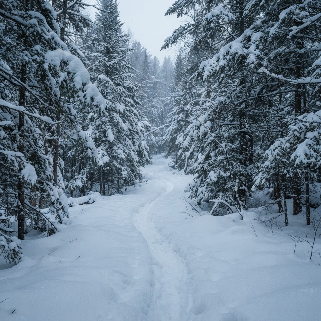 Snow on the bush road