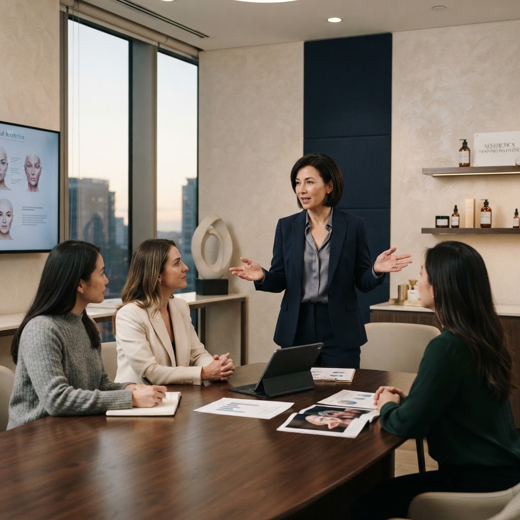 Ethical sales training in a modern medspa consultation setting