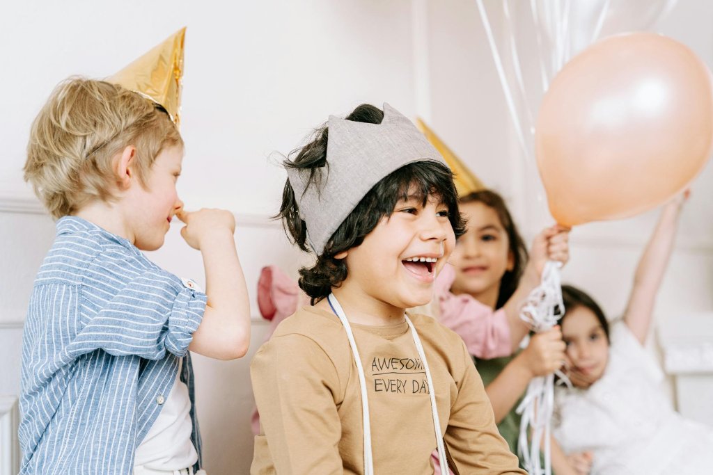 Kids celebrating at a party
