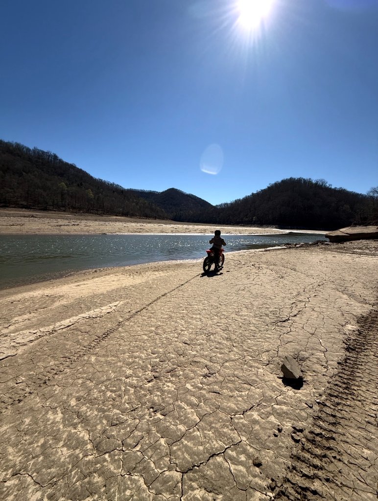 Rider at the reservoir