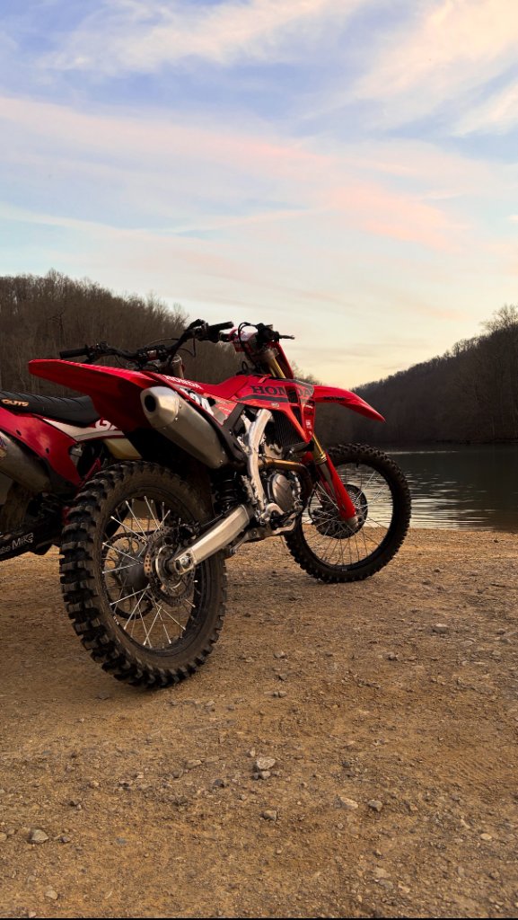 Honda at sunset lake