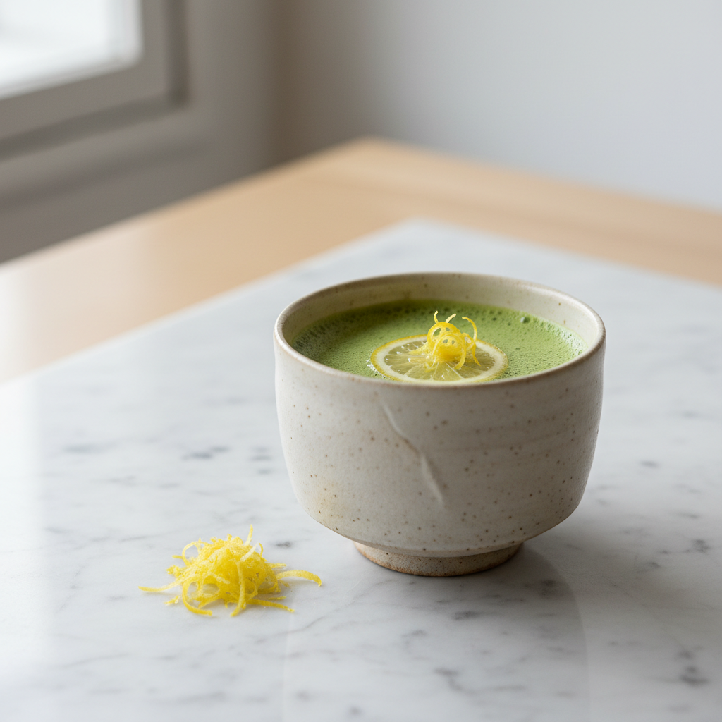 Matcha Ritual mit Zitrusnote