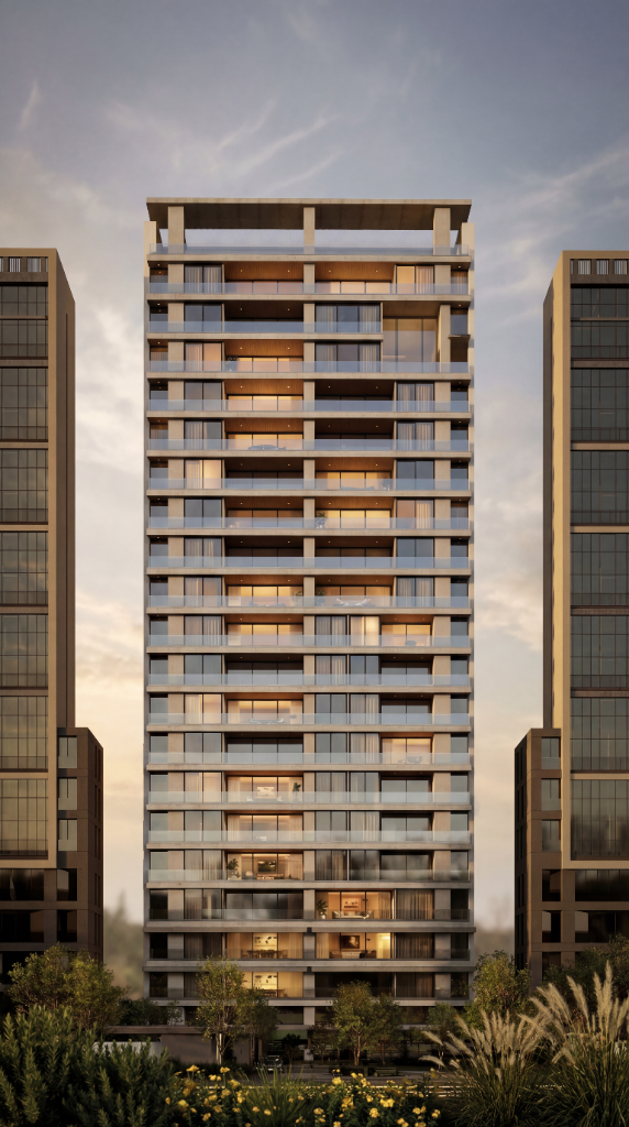 Render de Torre 2 de Veranda Las Lomas, 21 niveles con vistas al campo de golf