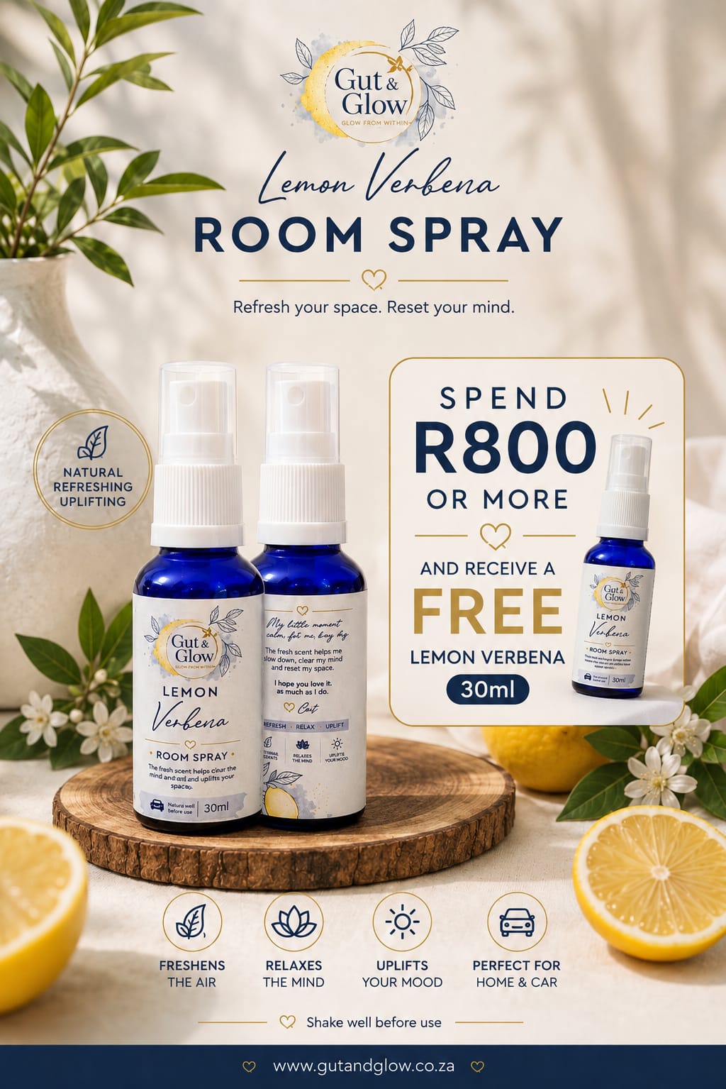 Lemon Verbena Room Spray - free gift promotion