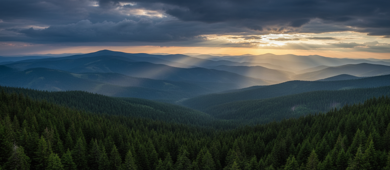 Krkonoše mountain panorama