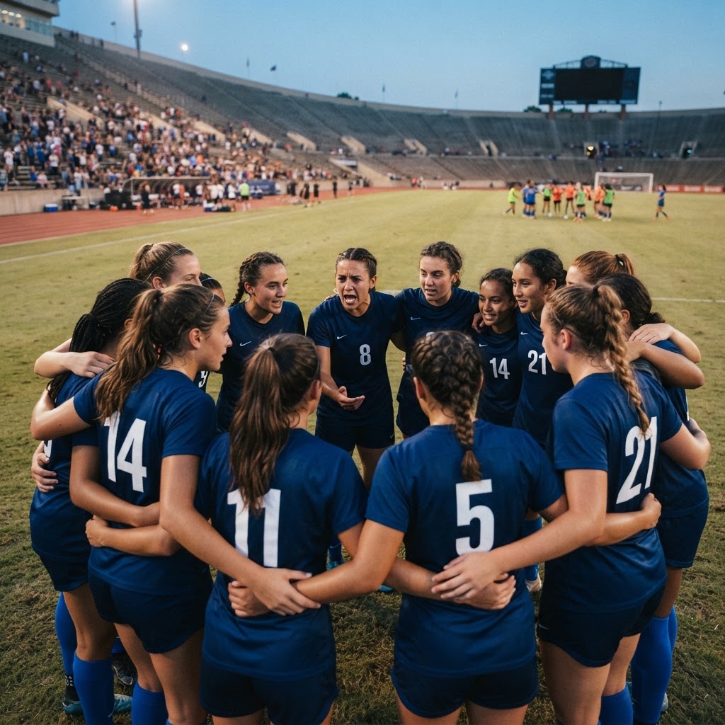 Sports team on the field