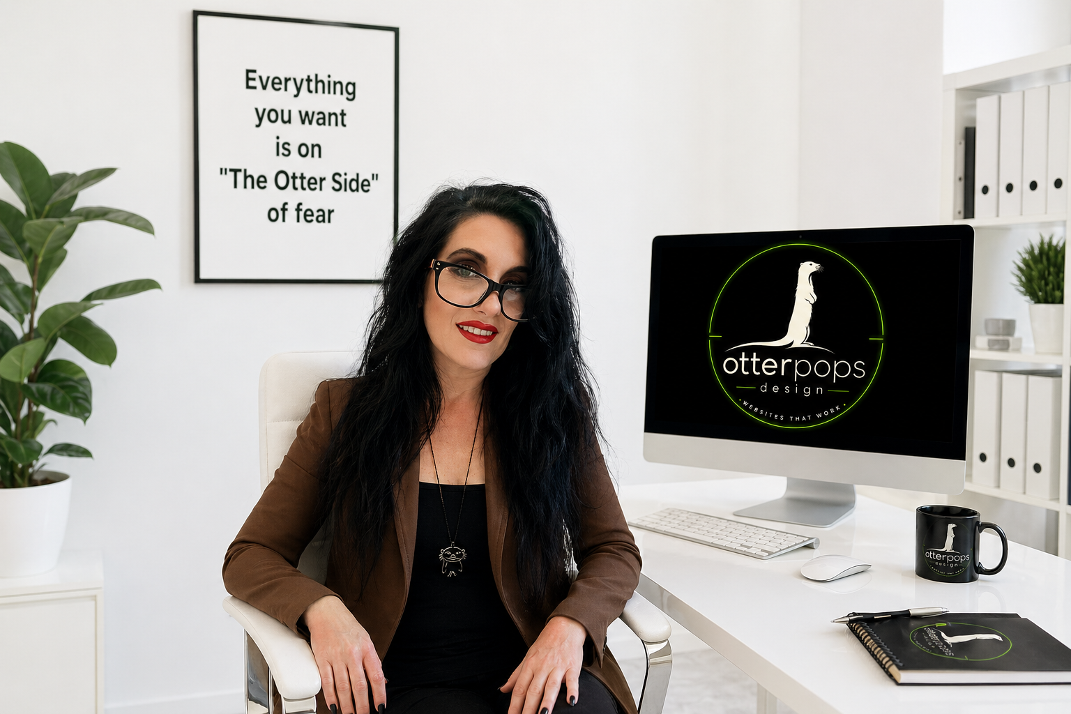 Founder and CEO of OtterPops Design — website designer and AI optimization specialist serving Southern Oregon from Rogue River