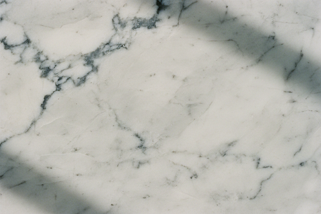 Honed marble surface detail