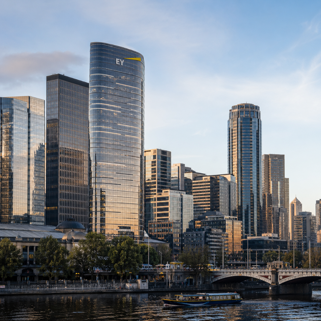 Melbourne skyline with EY building
