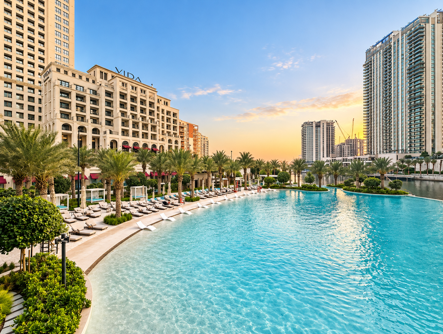 Aerial beach lagoon
