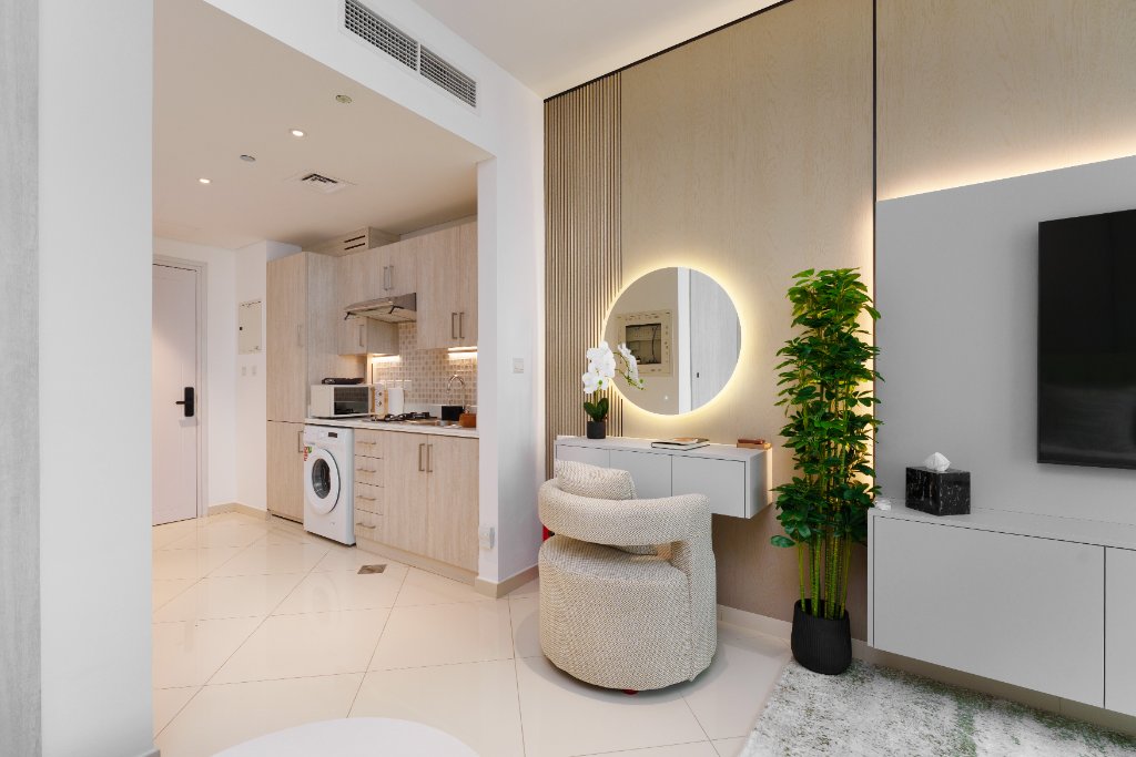 Kitchen and vanity area
