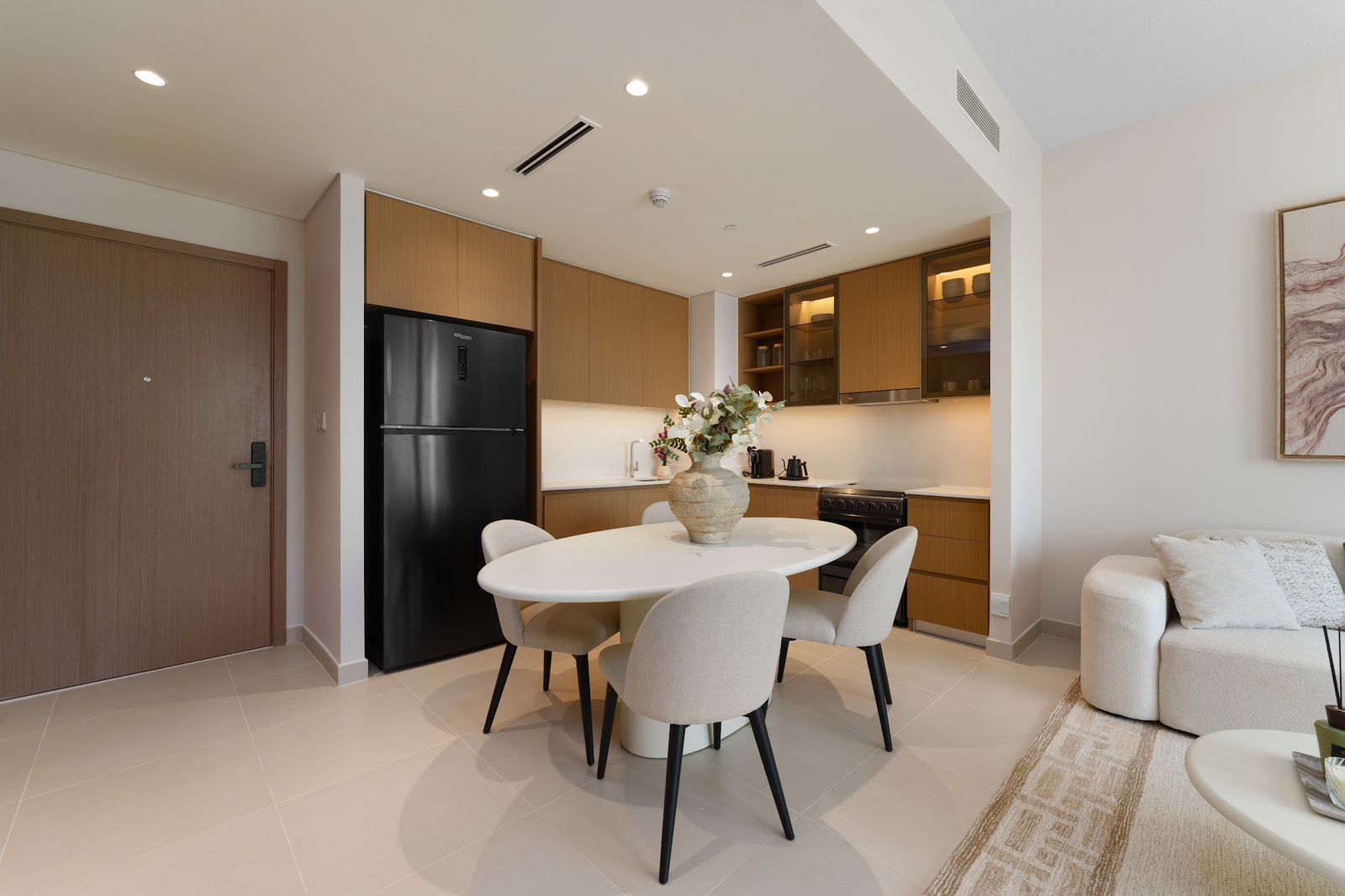 Dining area and kitchen