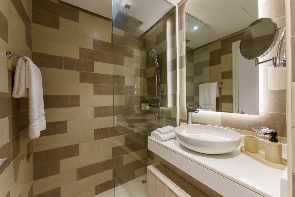 Bathroom with rain shower