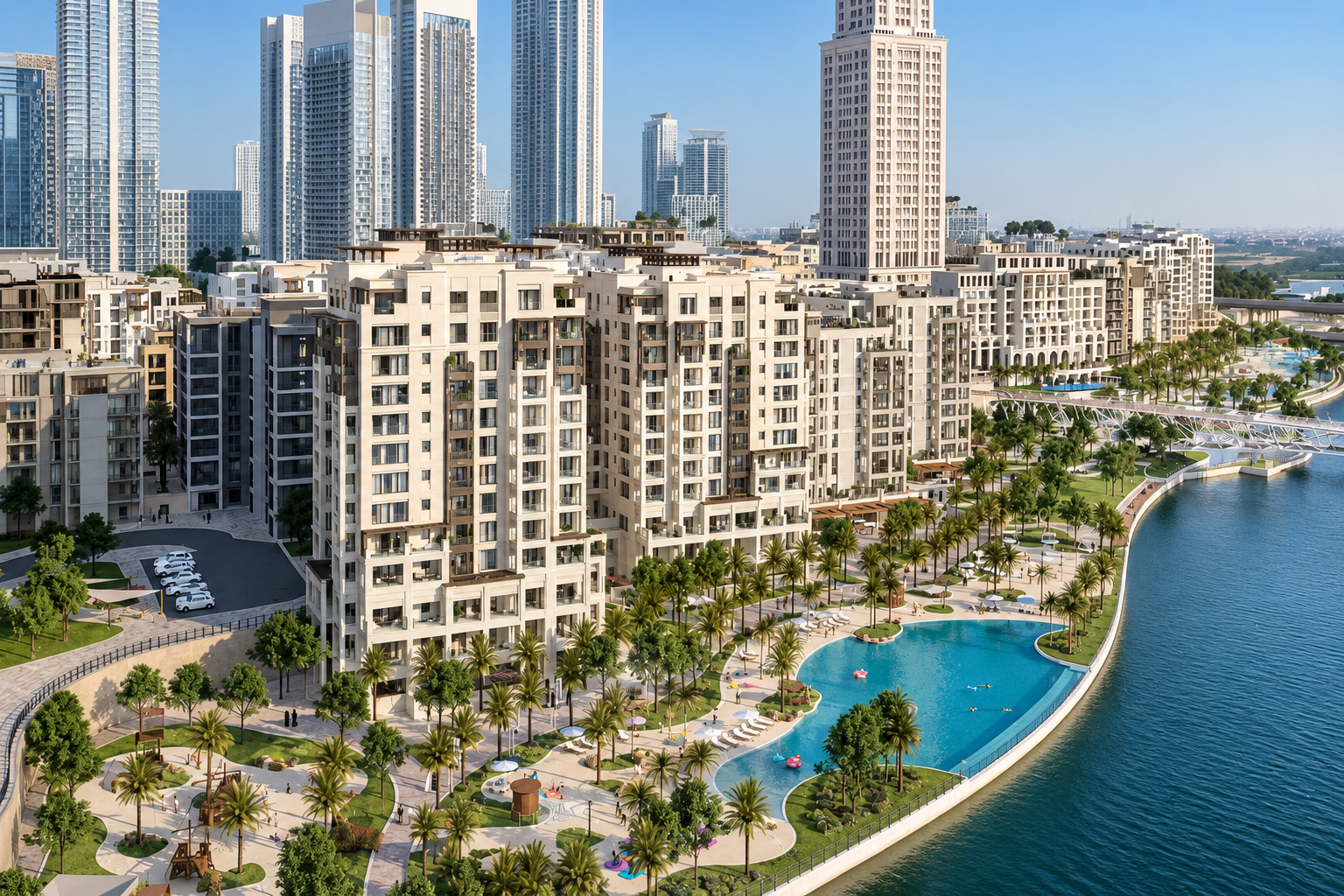 Waterfront towers