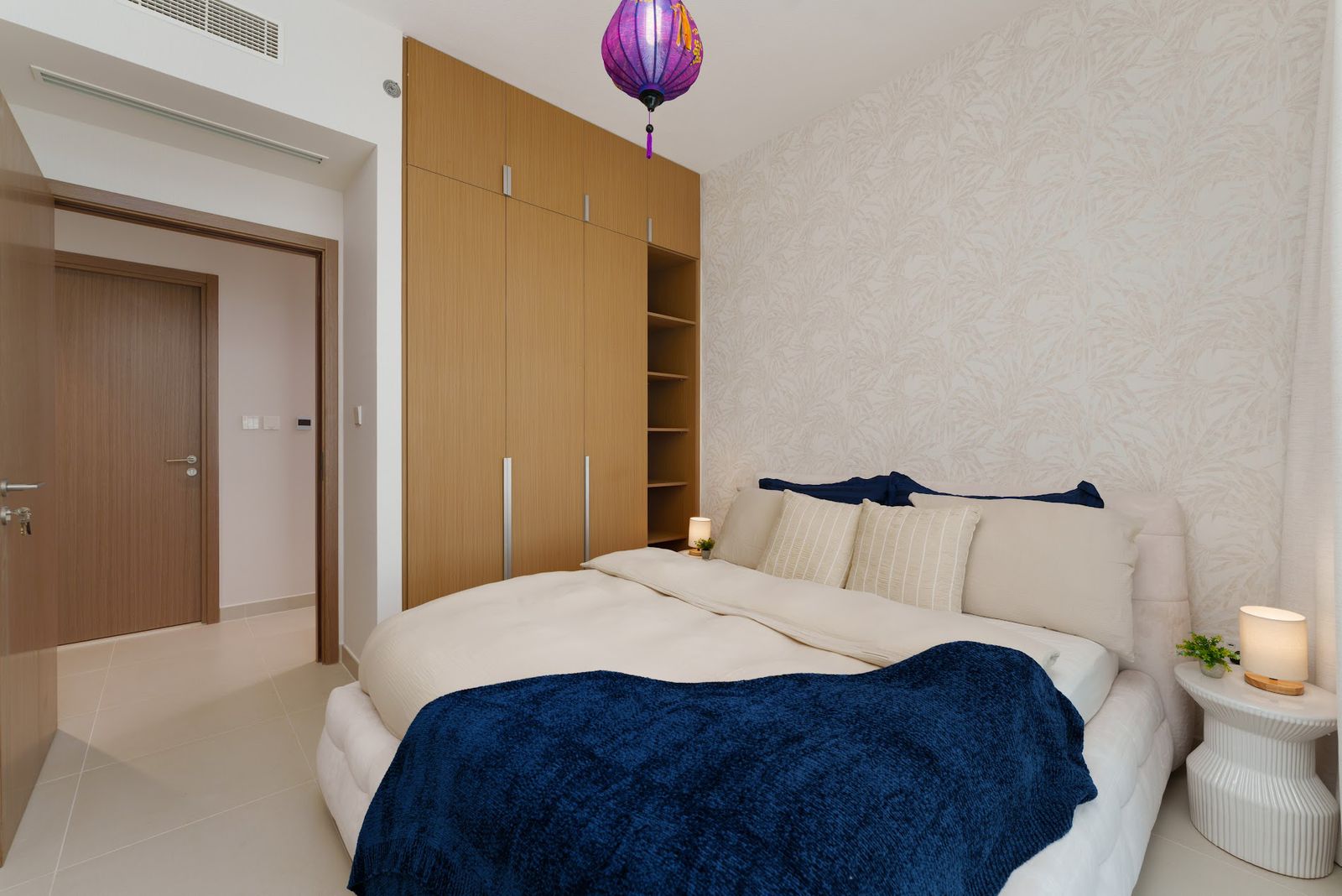 Bedroom with built in wardrobe