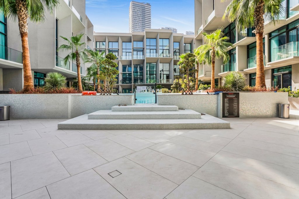 Building courtyard and pool