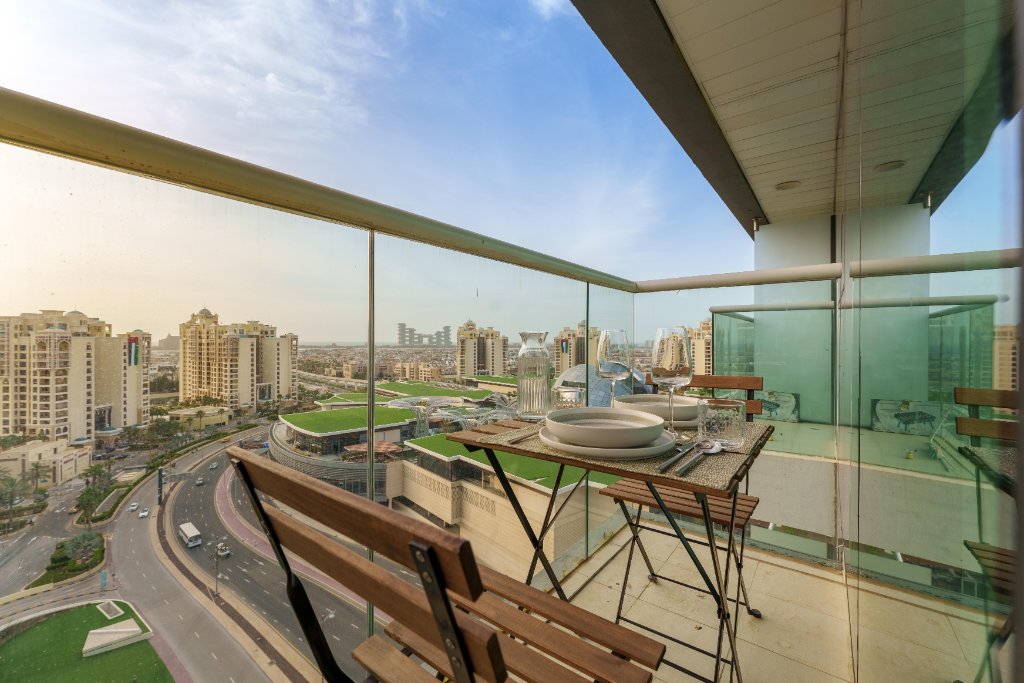 Balcony sunset view