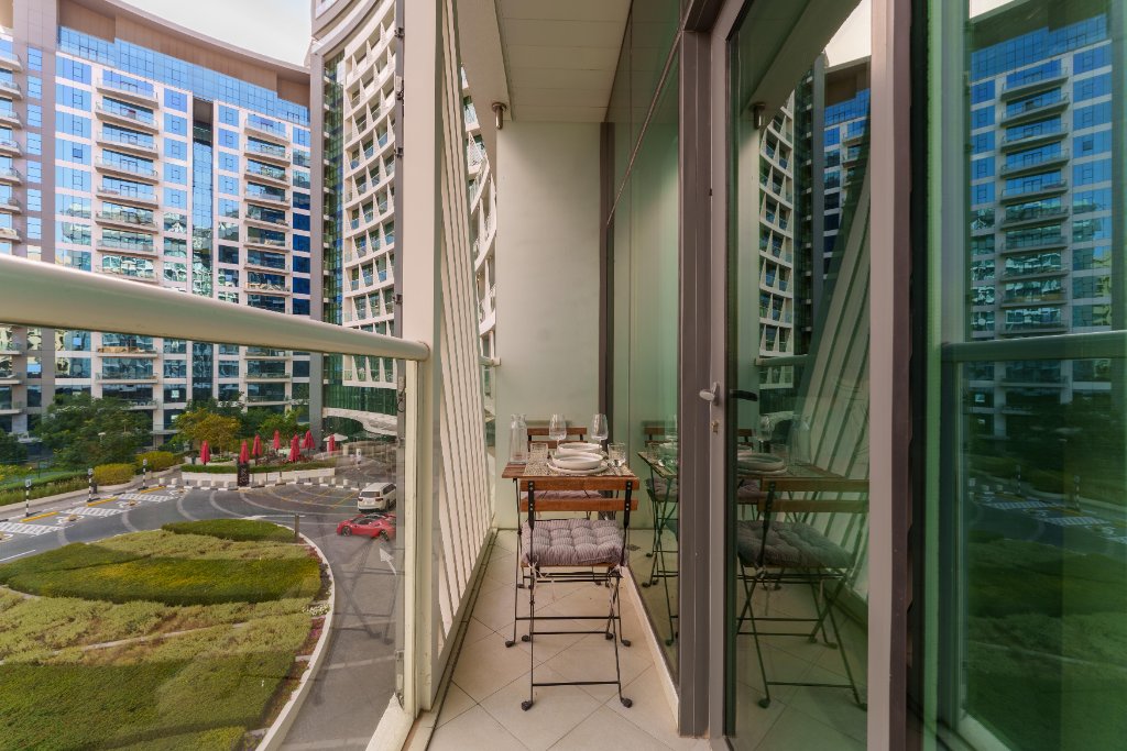 Balcony dining setup