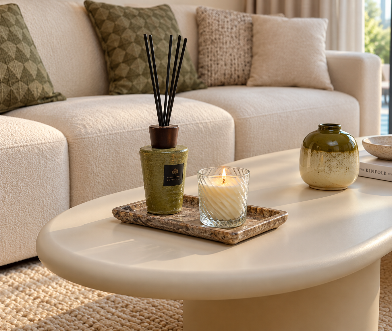 Coffee table styling detail