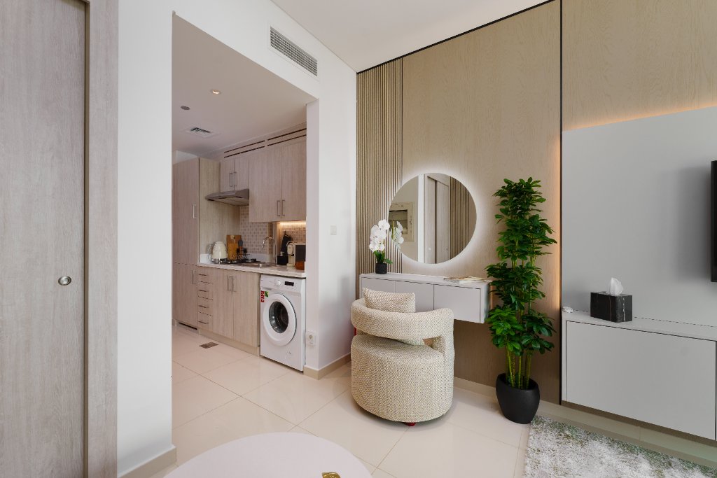 Kitchen and vanity area