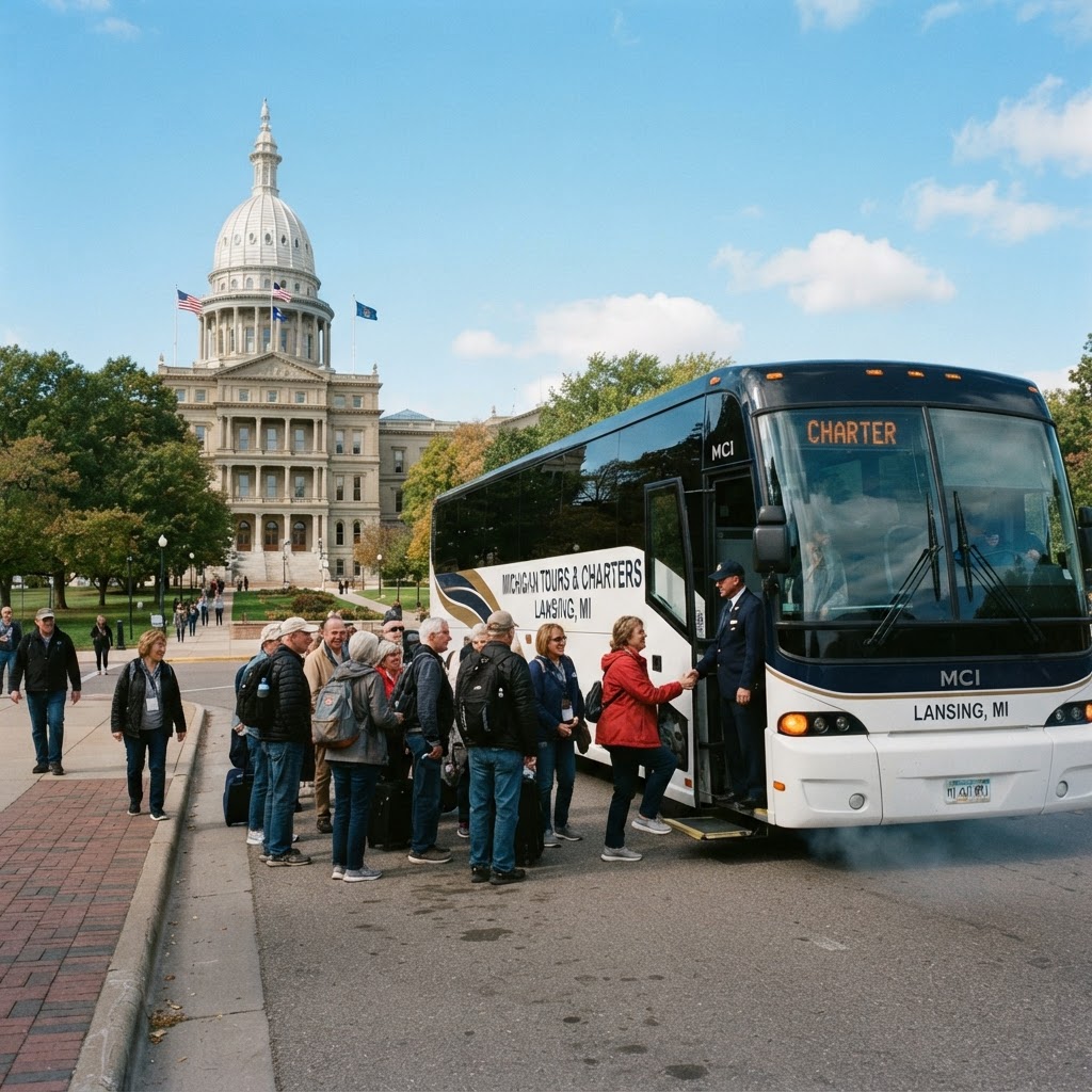 Lansing Charter Bus Rental Guide: Group Transportation in Michigan's Capital Region
