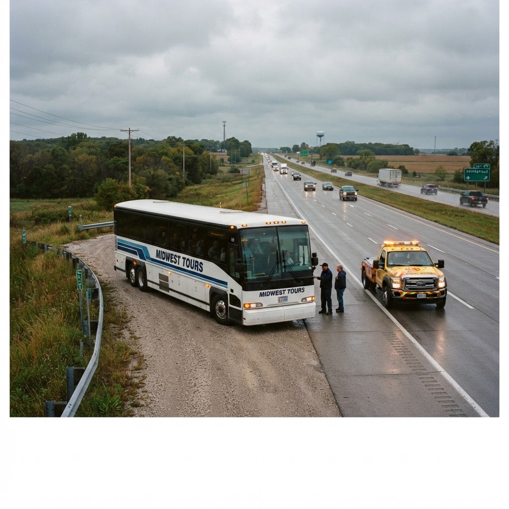 Charter Bus Emergency Protocols: Roadside Assistance, Backup Vehicles & Passenger Safety