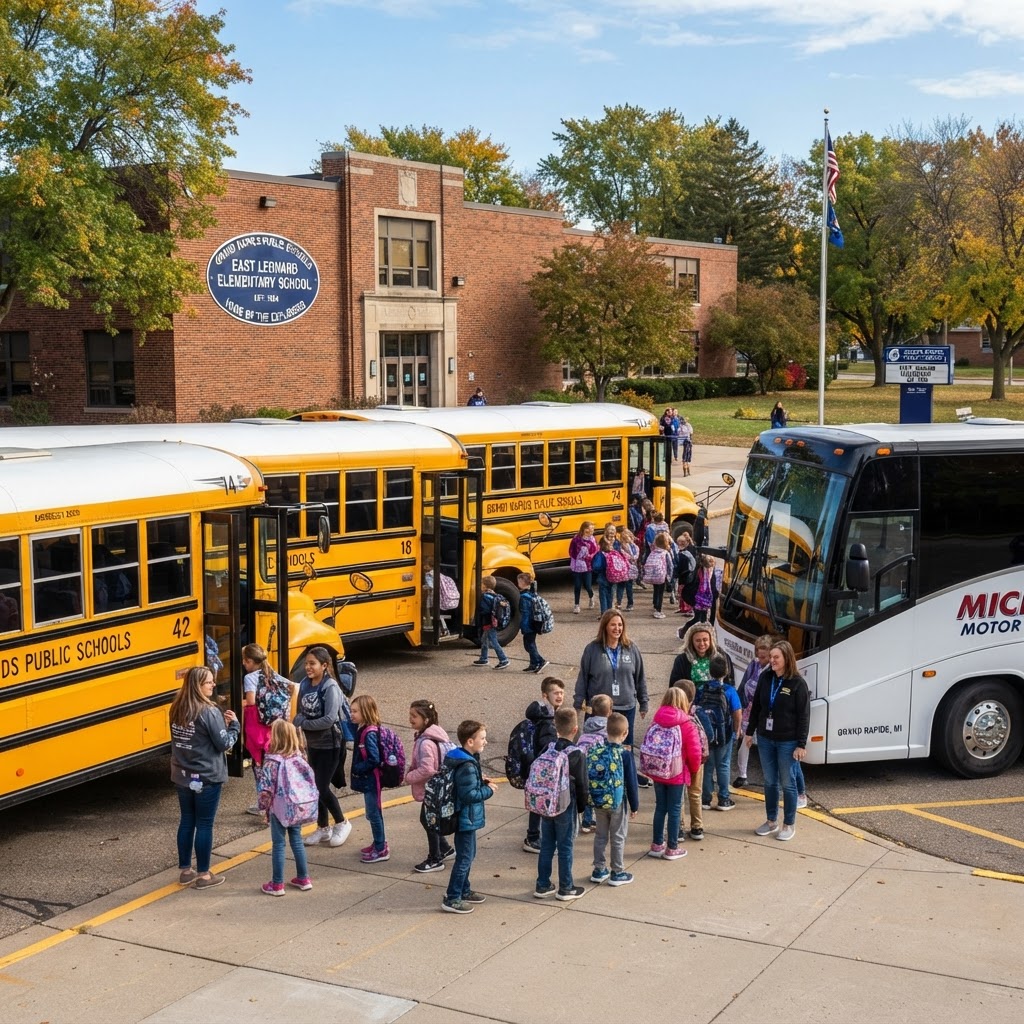 Coach Bus Grand Rapids School Field Trips | Charter Bus Group Rentals