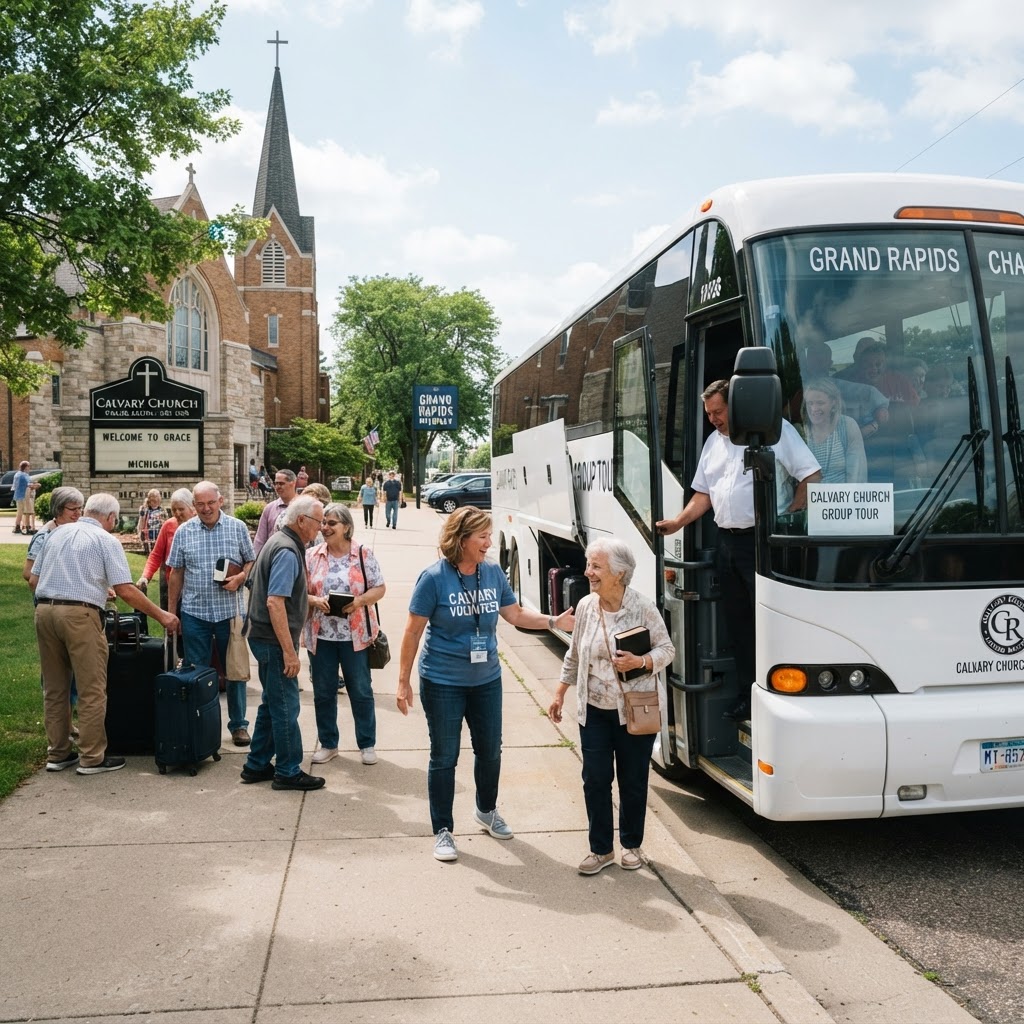 Coach Bus Grand Rapids Church Groups | Charter Bus Retreat Transportation