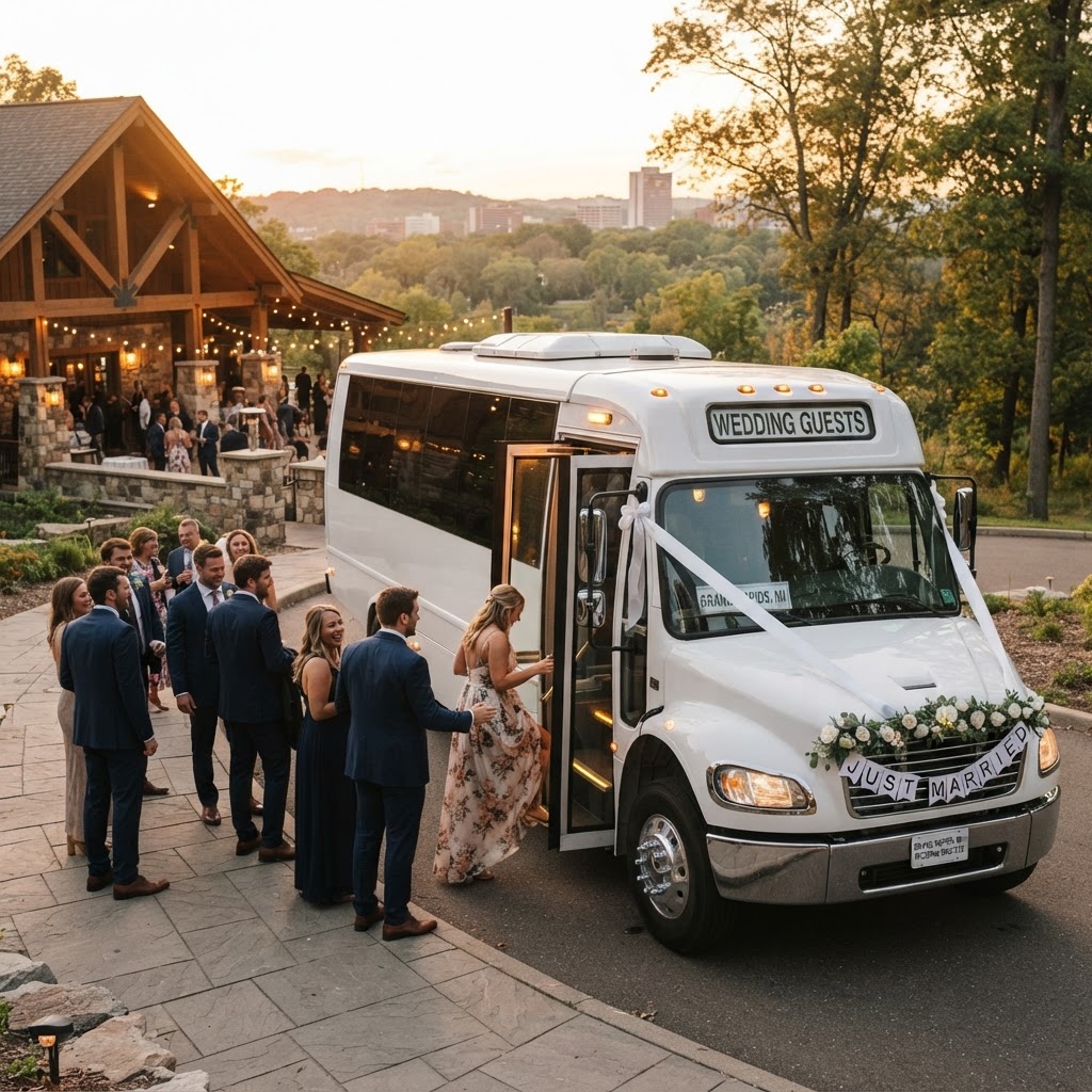 Coach Bus Grand Rapids Weddings | Charter Bus Guest Shuttles