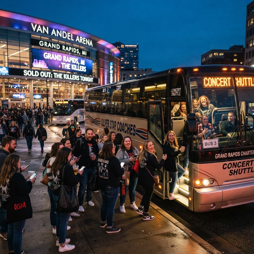 Charter Bus Grand Rapids Concerts | Van Andel Arena Coach Bus