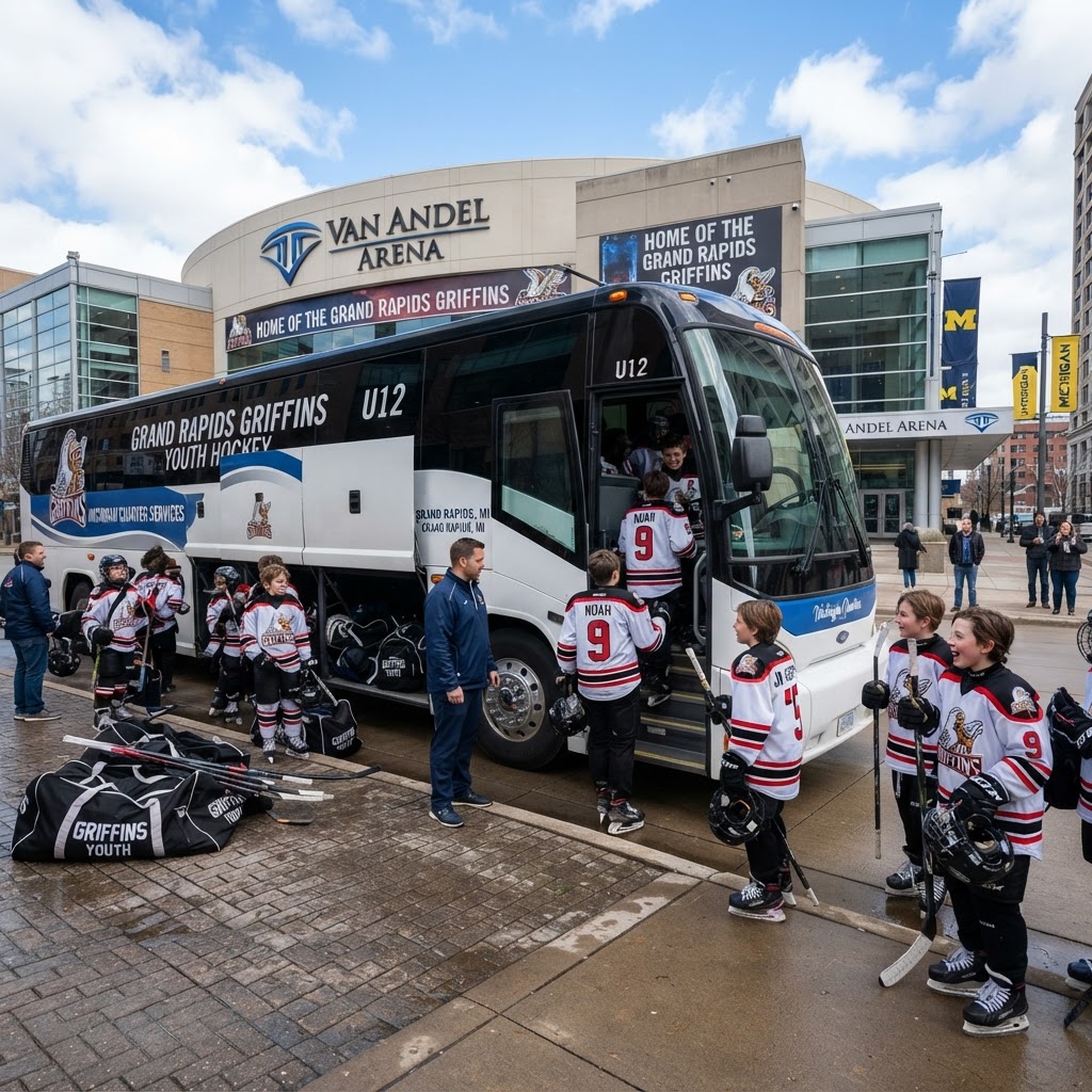 Charter Bus Grand Rapids Sports Teams | Griffins & College Coach Bus Travel