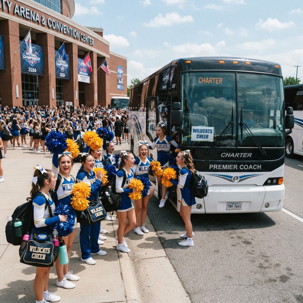 Cheer & Dance Team Competition Charter Bus: Group Transportation for Spirit Squads