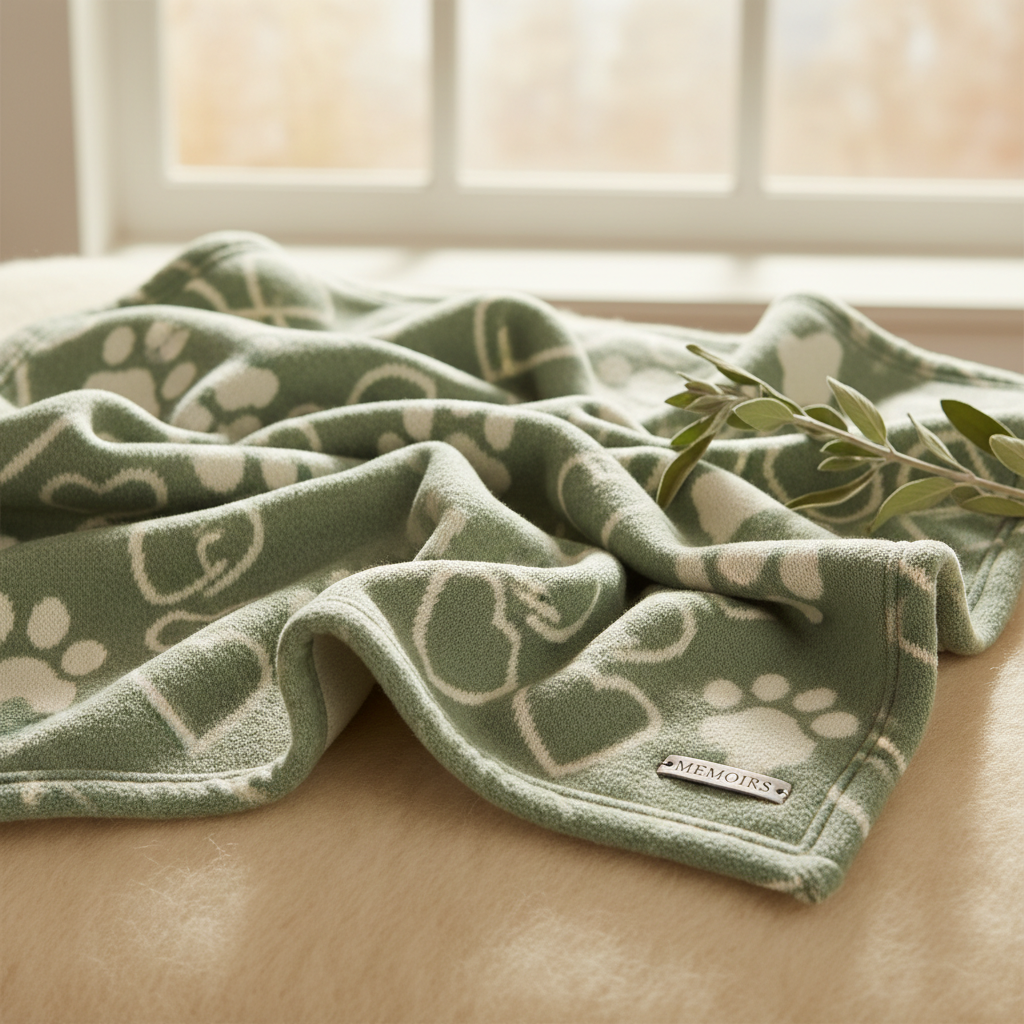 Paw Print Memory Blanket