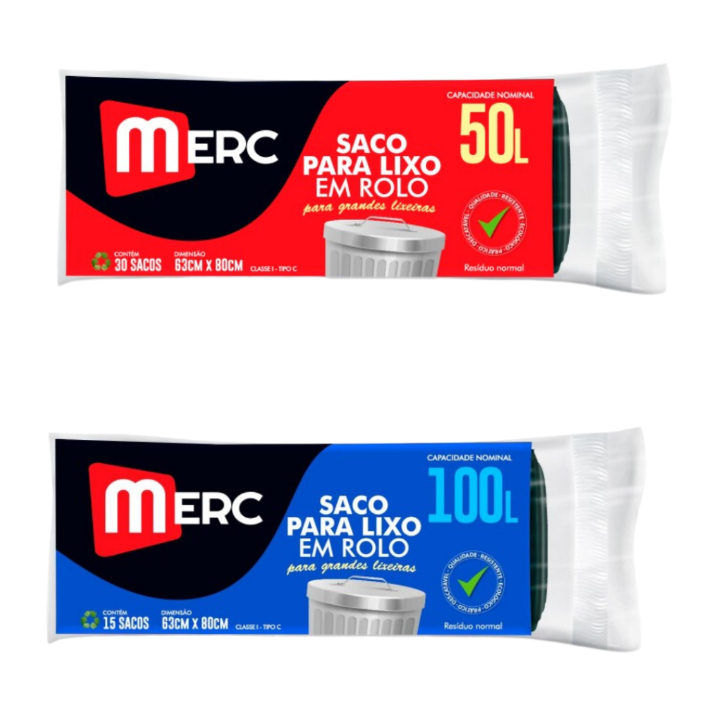 Saco para Lixo MERC 50L e 100L