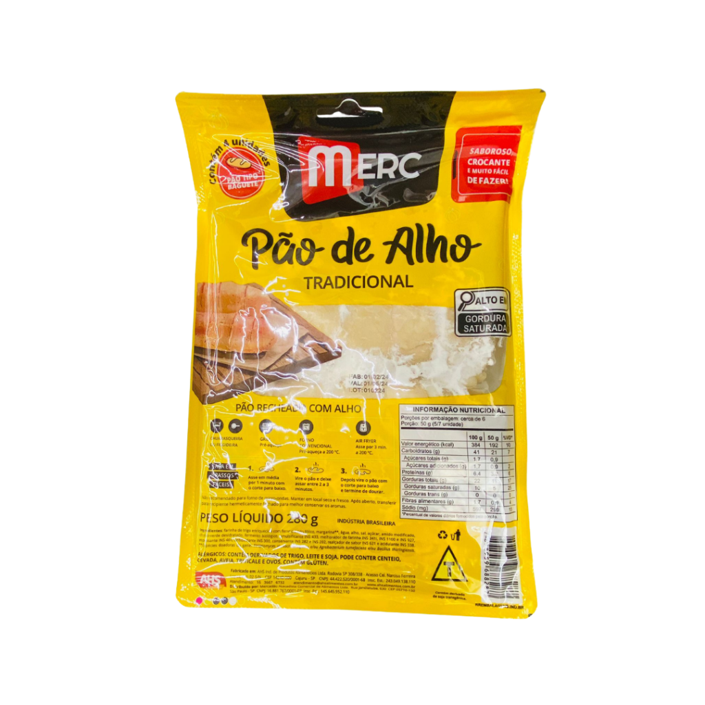 Pão de Alho Mussarela MERC 280G
