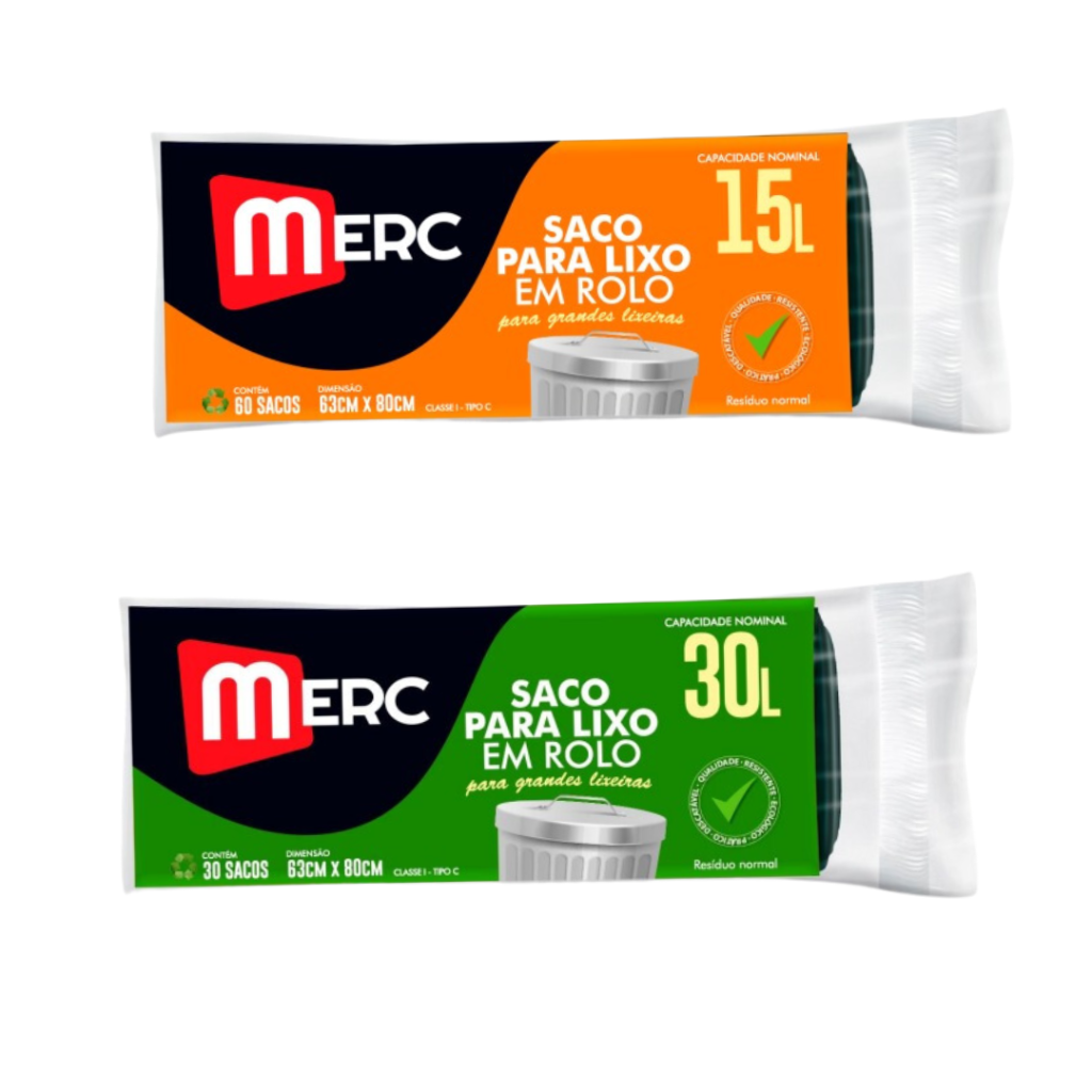 Saco para Lixo MERC 15L e 30L