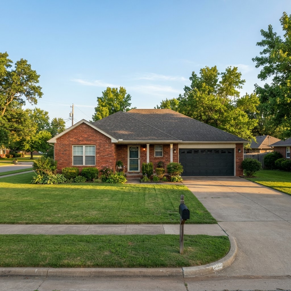 Typical Northeast Oklahoma home with a quality asphalt shingle roof
