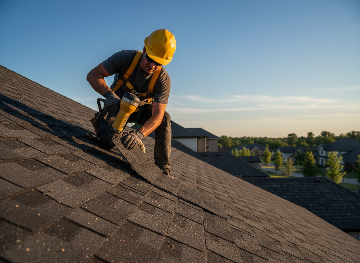 Professional residential roof installation