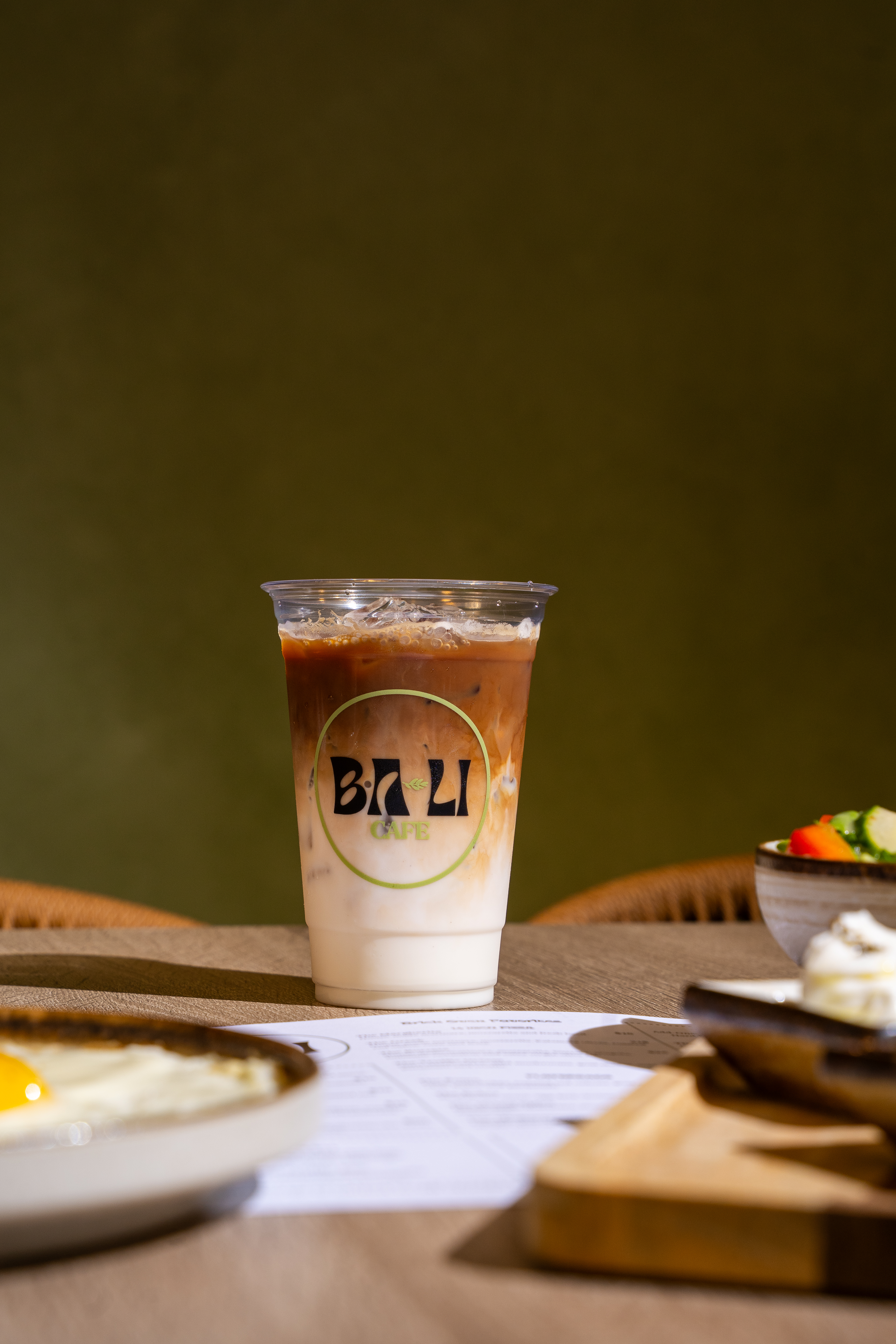 Iced coffee with caramel explosion