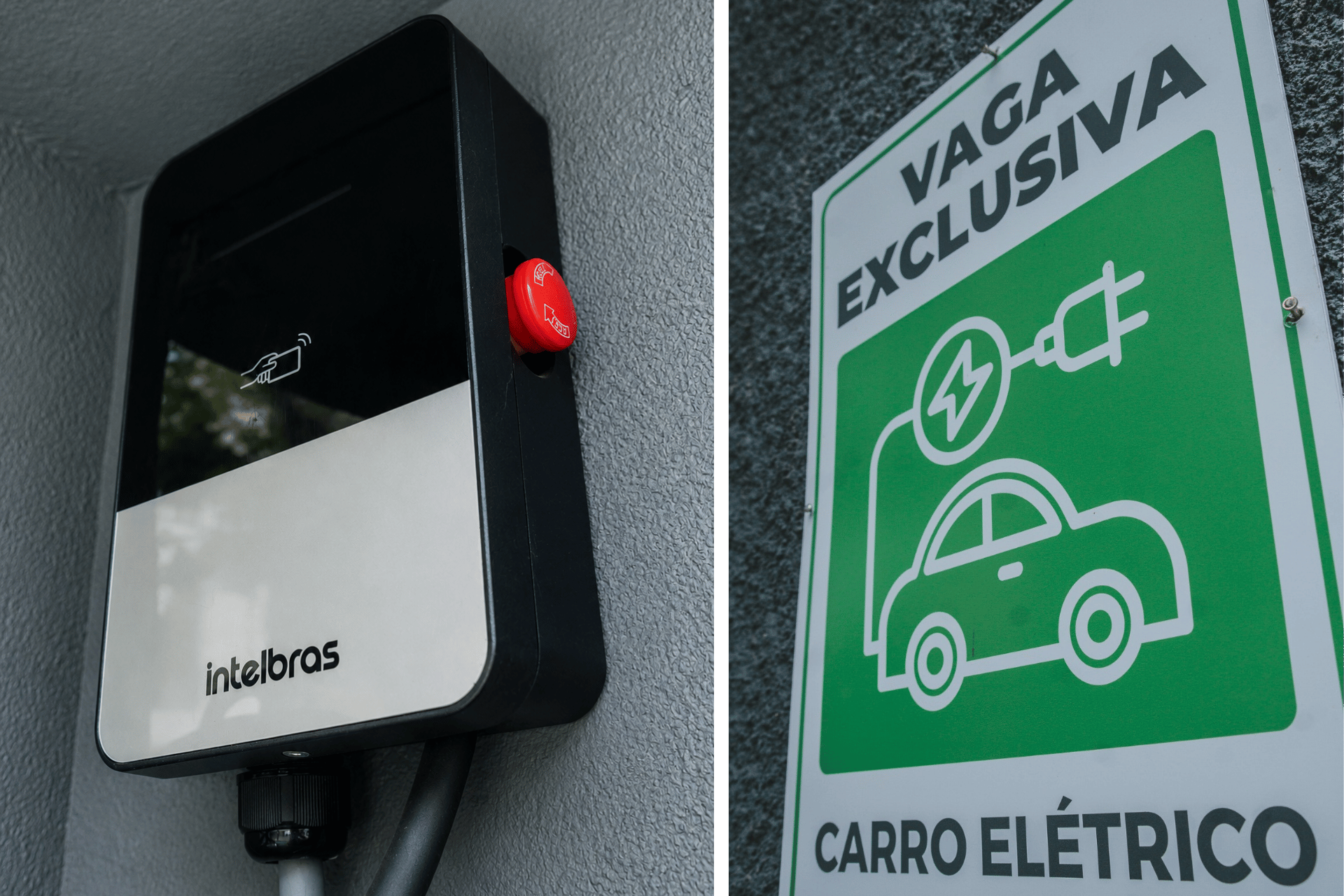 Vaga exclusiva carro elétrico