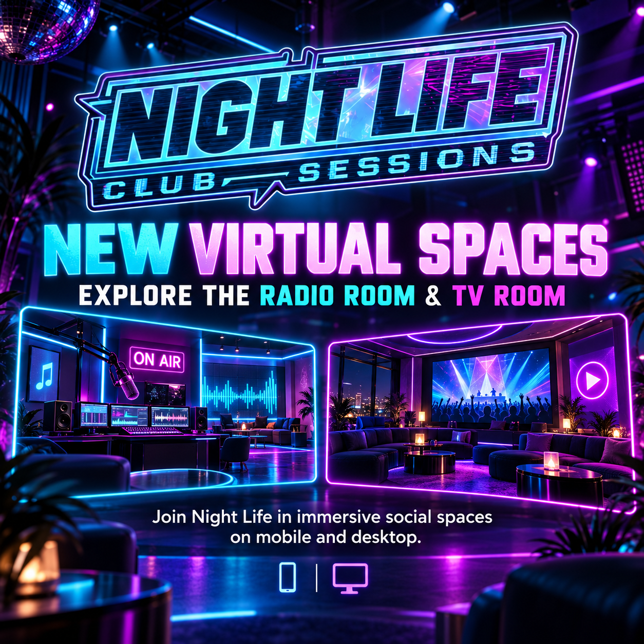 Night Life Virtual Venues — Explore the Radio Room & TV Room