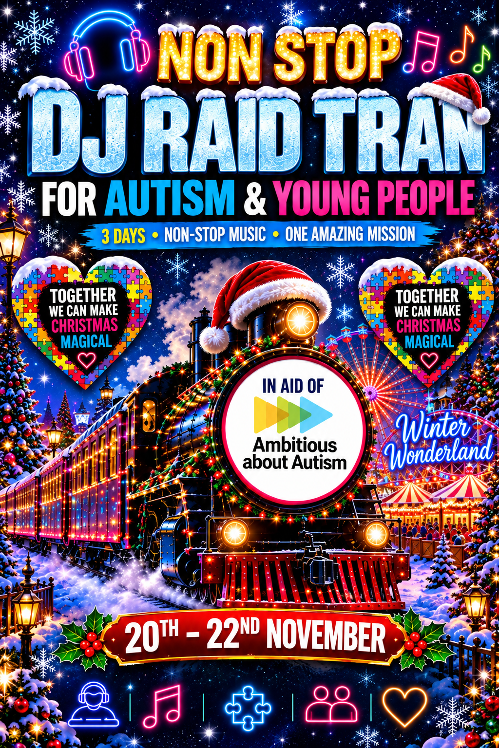 Non Stop DJ Raid Train Charity Event
