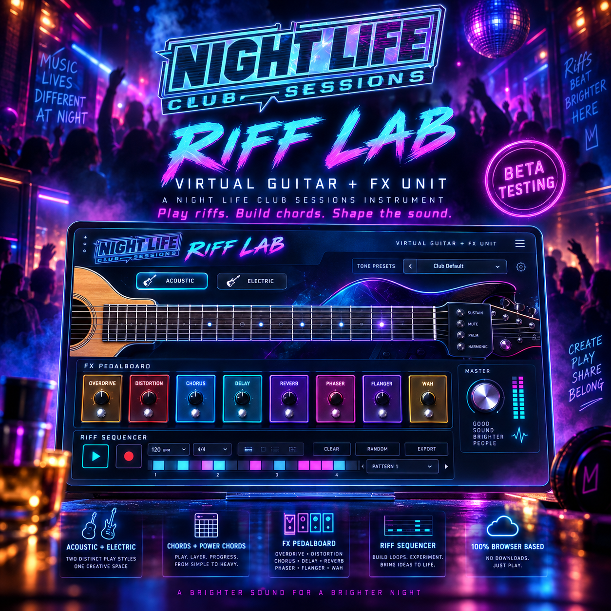 Night Life Club Sessions: Riff Lab — Virtual Guitar + FX Unit