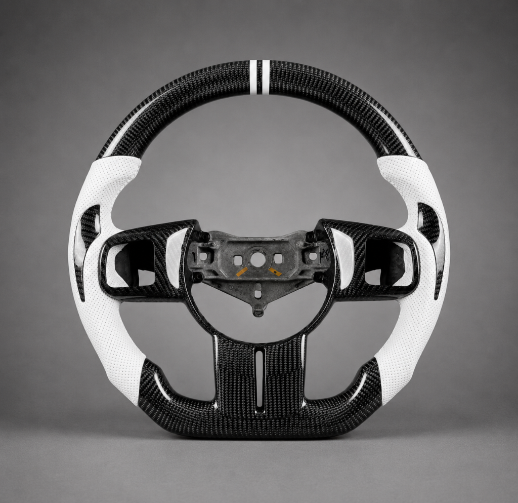 Jeep Carbon White Leather — White Stripe
