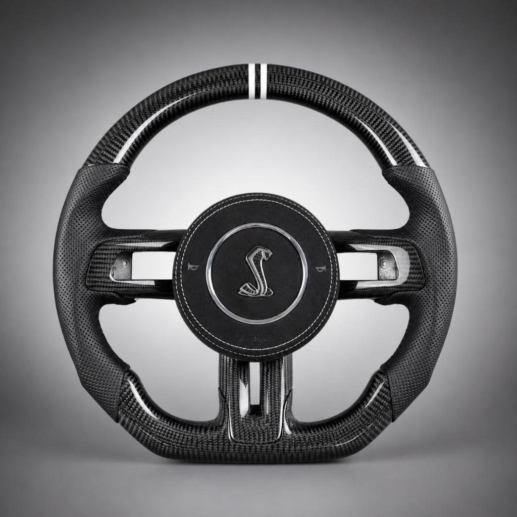 Mustang Shelby — Carbon + White Stripe