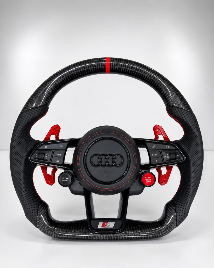 Audi S — Carbon Fiber + Red Paddles