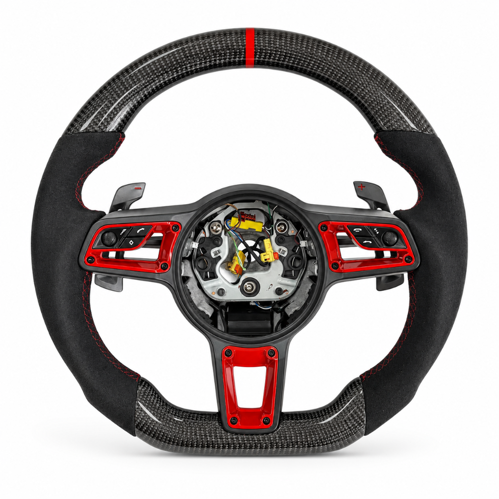 Porsche — Carbon + Alcantara + Red Trim 992
