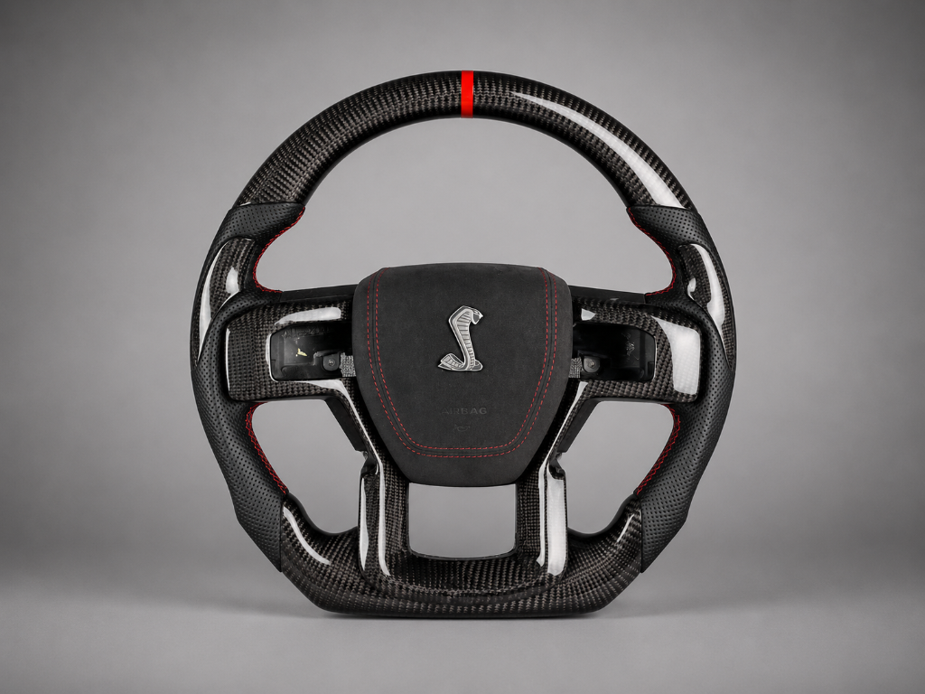 F-150 Shelby — Carbon + Black Perforated + Red Stitch